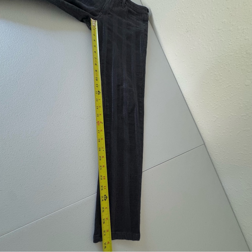 AG Adriano Goldschmied Farrah Skinny Ankle Jeans Black Metallic Stripe Size 29R - Picture 12 of 14